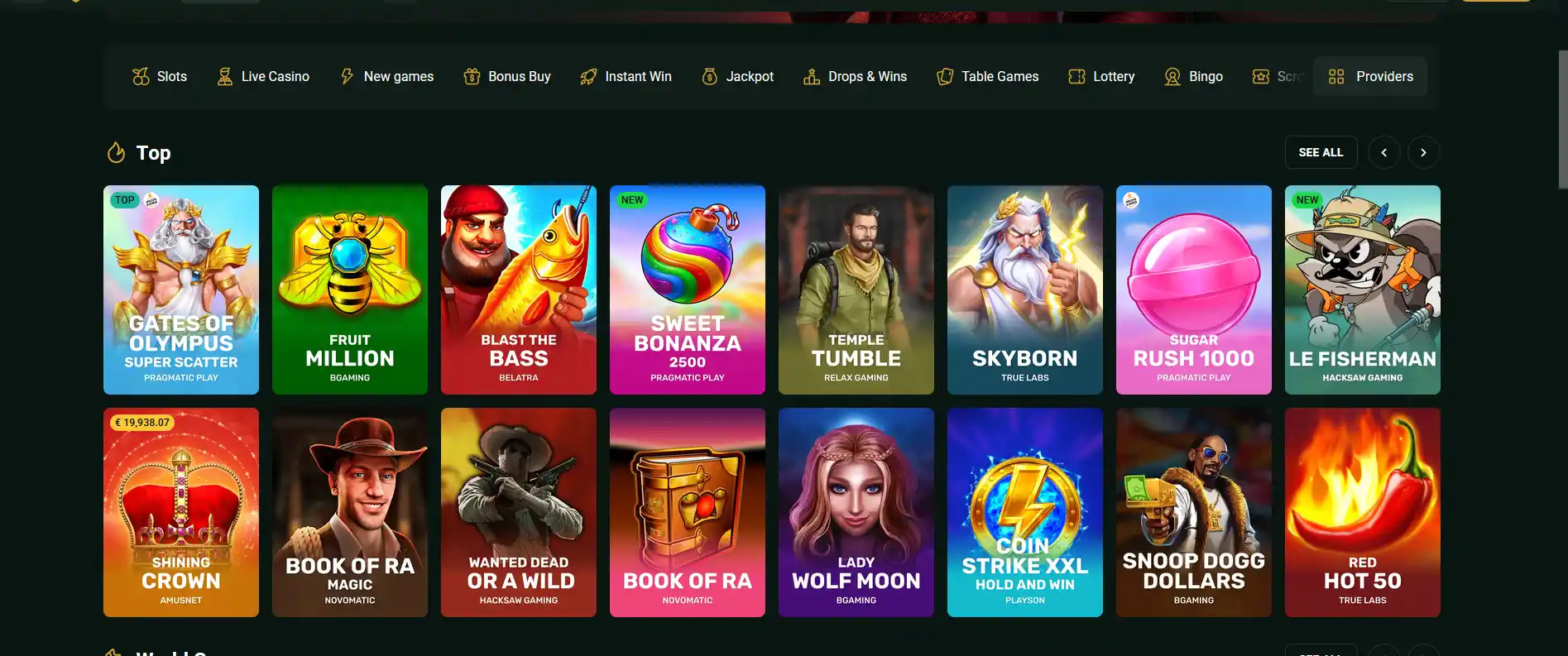 Goldex Casino, Startseite der lizenzierten Online-Casino-Plattform auf goldexonline.de